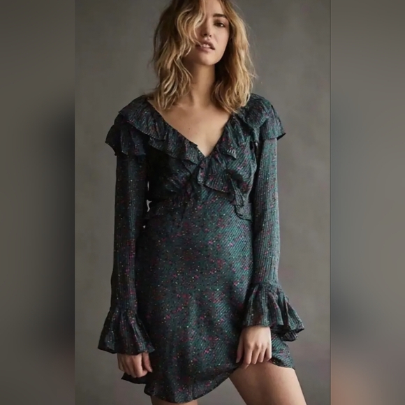 Free People Ruffle Mini Dress - Picture 2 of 8